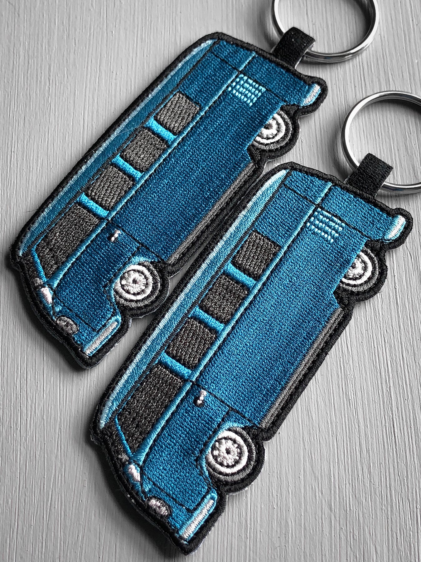 vw bus keychains stitching