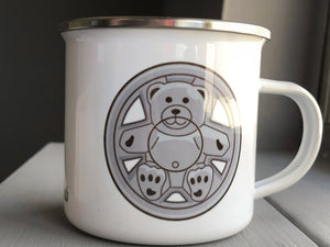 Teddy Wheel Enamel Mug