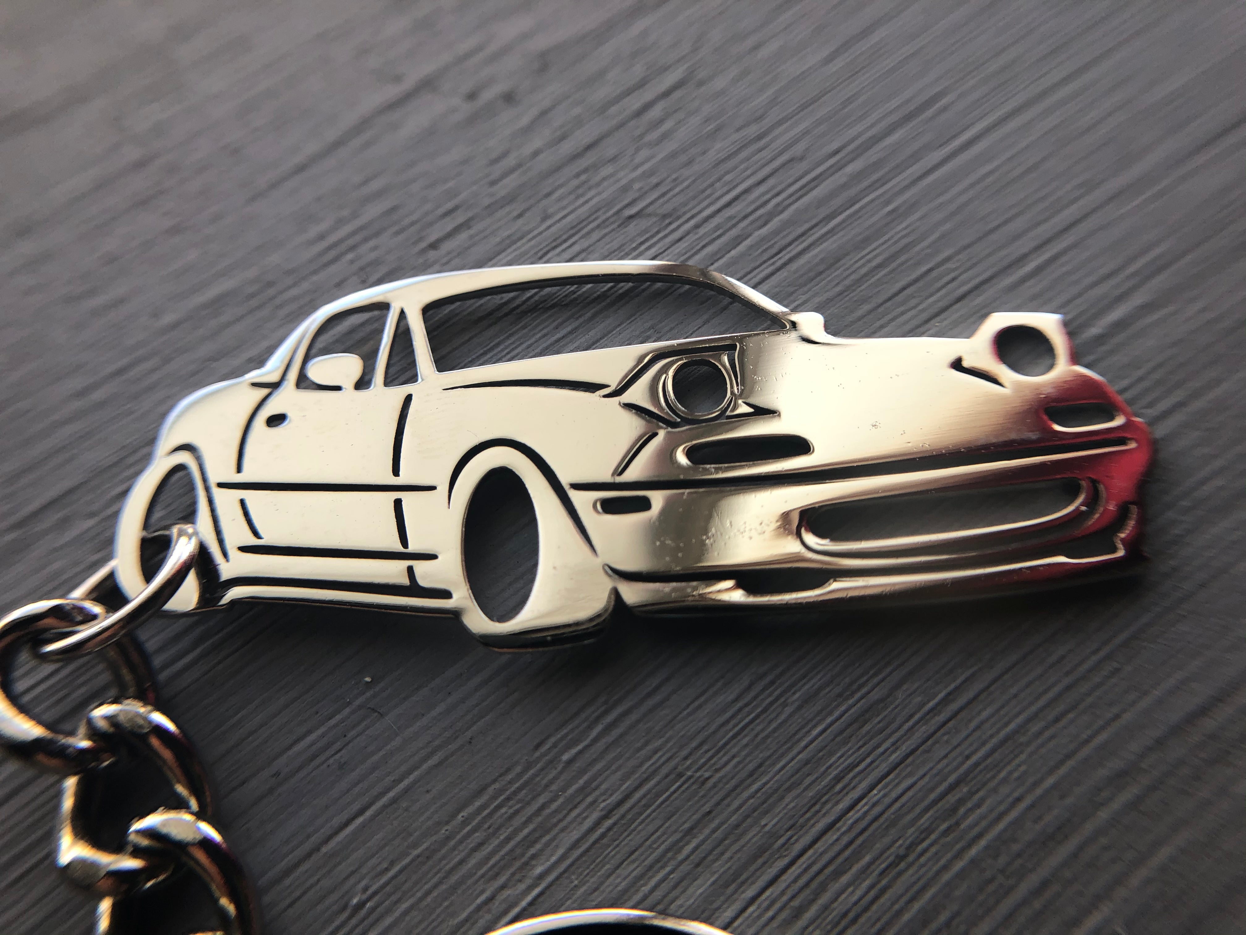 NA Miata MX5 BRG Hardtop Keychain British Racing Green Auto Baked NA Miata MX5 BRG Hardtop Keychain British Racing Green Auto Baked