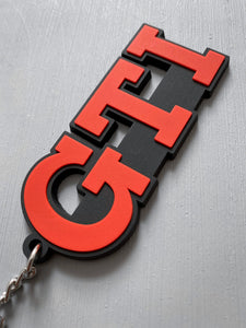 red gti badge keychain