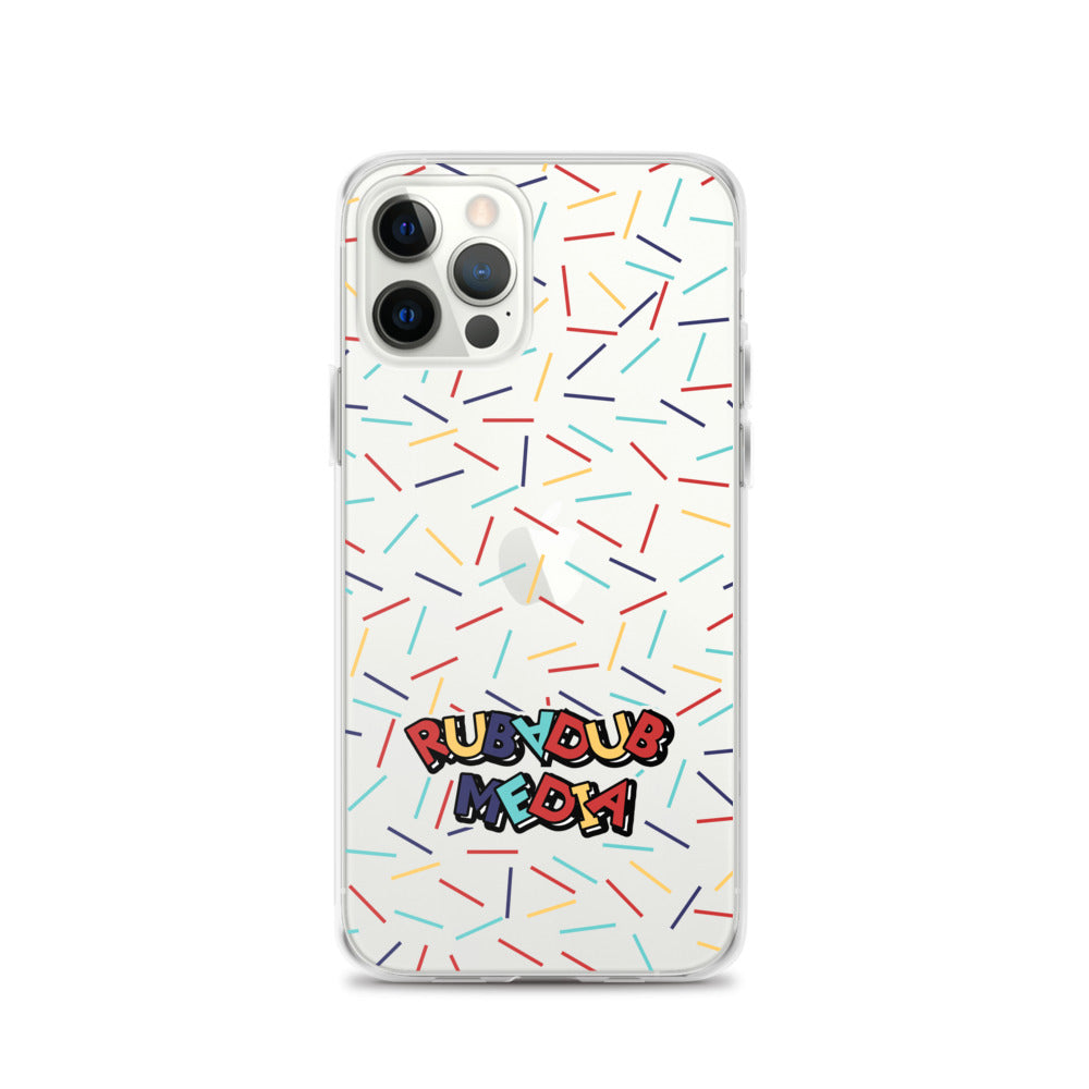 Harlekin Sprinkles Clear iPhone Case