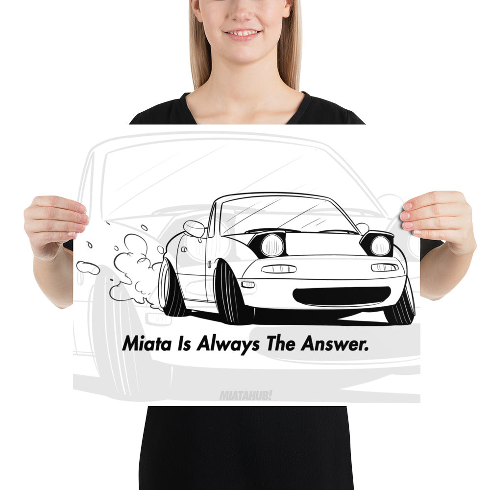 Miata Is Always The Answer Poster