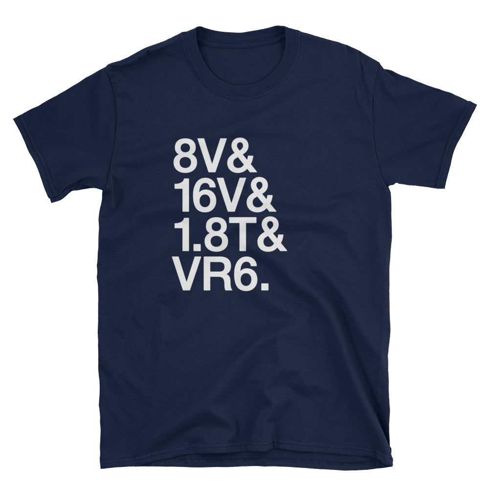 8V 16V 1.8T VR6 Engine T-Shirt