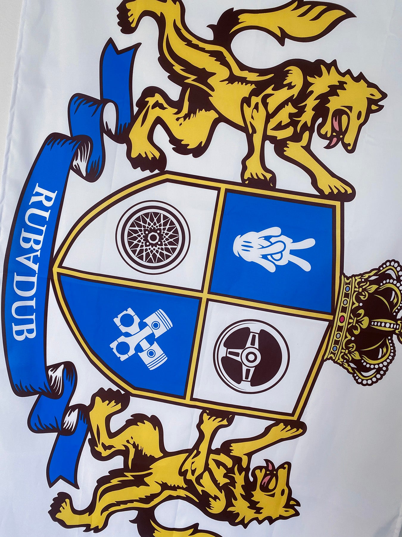 Rubvdub Design Rubadub Crest Flag – RUBADUB MEDIA