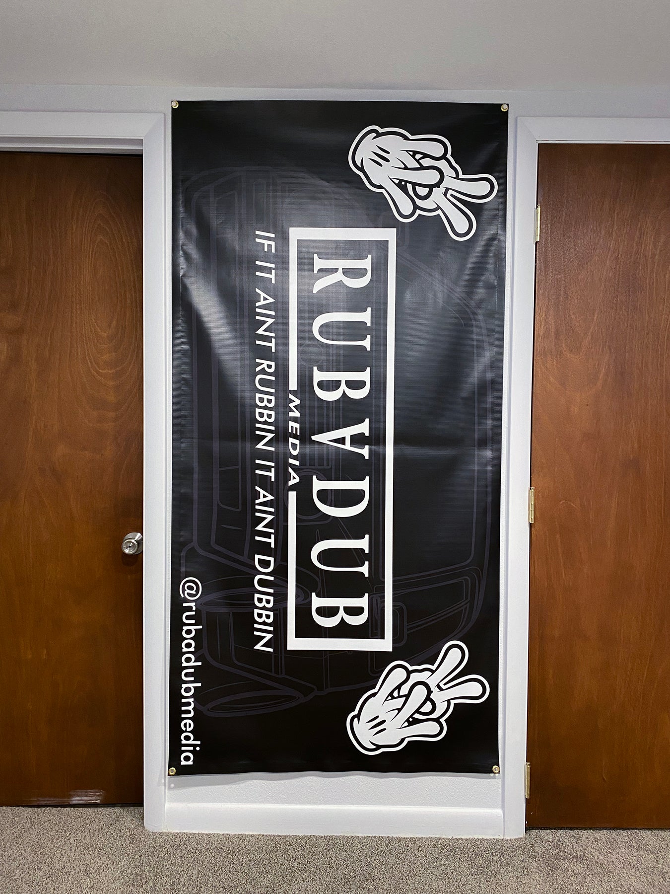 rubadub indoor banner sign