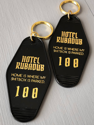 black n gold rubadub key chain