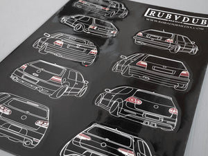 aircooled vw stickers golf